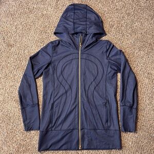 Lululemon Stride Jacket II Inkwell Blue Full Zip Womens 12